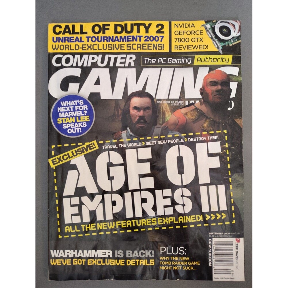 Computer Gaming World Magazine September 2005 Issue 254 Age of Empires III NO...